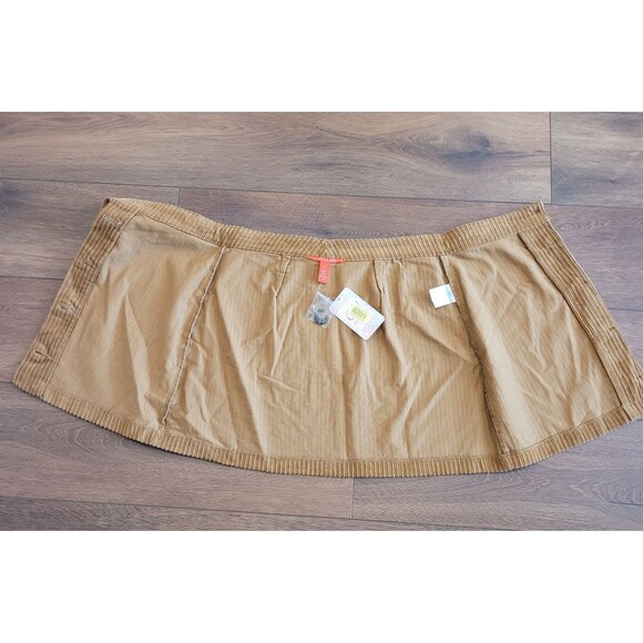 Corduroy Mini Skirt Size S Brown Button Front Unlined Cotton Chelsea & Violet - Picture 5 of 12
